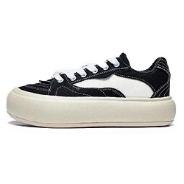 

Li Ning Fabric Low top Sports Casual Shoes Women s Black White AZGT026-5 36