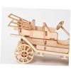 Totority 3D Wooden Puzzle Train Craft 3D Puzzle Assembly Educational Brain Gift for Boys and Girls 3-Piece Set Car, Boat, - Kit, Toy, Paintable,