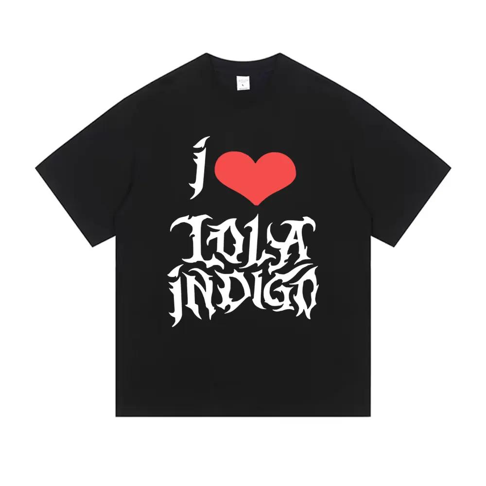 I Love Lola Indigo Tour Printed Tshirt Summer Casual Tshirt Fashion Womens Short Sleeve Round Neck Tshirt S