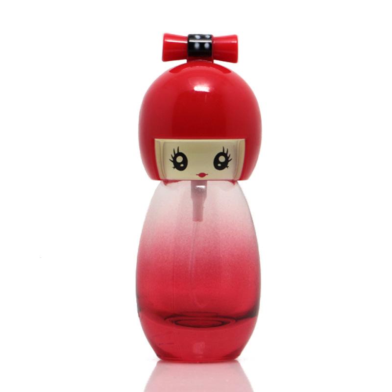 20ML Cute Japanese Kimono Doll Shaped Perfume Glass Spray Bottle Refillable Atomizer Women Travel Perfume Bottle Colorful.