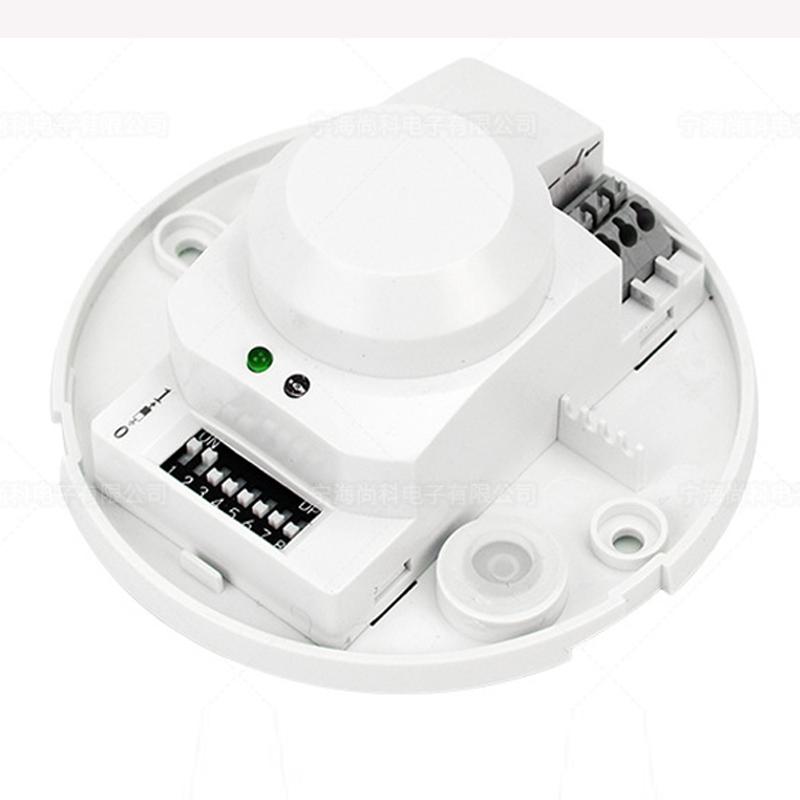 DC12V-24V Dry contact output LED Microwave 360 Degree Radar motion Sensor Light Switch Ceiling light Body Motion Detector