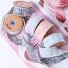 38mm 2Yards Twill Check with Beaded Edge Ribbon for DIY Headwear Hat Decor Gift Wrapping Craft Accessories Sewing Supplies
