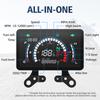 Motorcycle Speedometer + Bracket 12000 RPM Meter Dashboard Trument Turn Signals Fuel Level Voltage for Honda EX5 Ized
