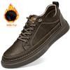 Italian Men's Casual Shoes Genuine Leather Lace Up Business Oxford Shoes Outdoor Walking Sneakers Dress Shoes Men Walking Shoes
