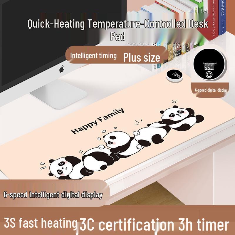 

Extra Large Heated Mouse Pad: Constant Temperature Desk Mat for Office and Homework Use Timed Version 3 Levels [60*36CM]