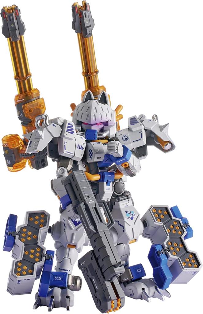 PLATZ XIAOT Super High Mobility Armor Cat Ninja Super Heavy Armored Mobile Weapon JIN Scale Plastic Model Kit XIA4 C.A.T-04 1/60 Pre-Colored (Robot)