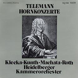 LP Record GEORG PHILIPP TELEMANN  HEIDELBERG  Hornkonzerte SQSM91039 Da Camera Magna Germany Classical Used