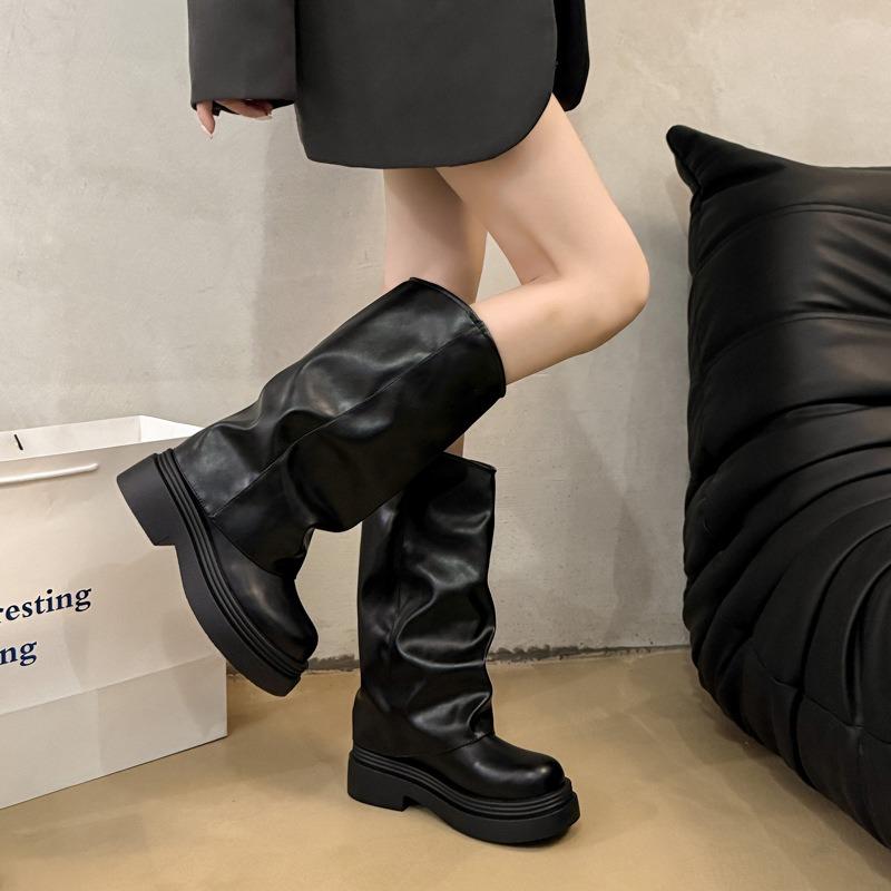 Fashion retro thick heel platform Martin boots women's summer versatile new trouser boots short boots