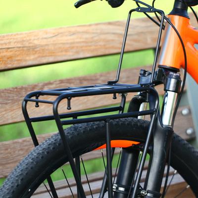 Bike Cargo Rack Front Fork Luggage Carrier Rack Heavy Duty Steel Universal Mountain Road Bicycle Pannier Rack Cycling Accessories