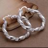 Factory Price Direct Supply, Europe and the United States Exquisite Trend Fashion Jewelry Plated 911 Silver Retro Twisted Rope Ring Earrings Promotion
