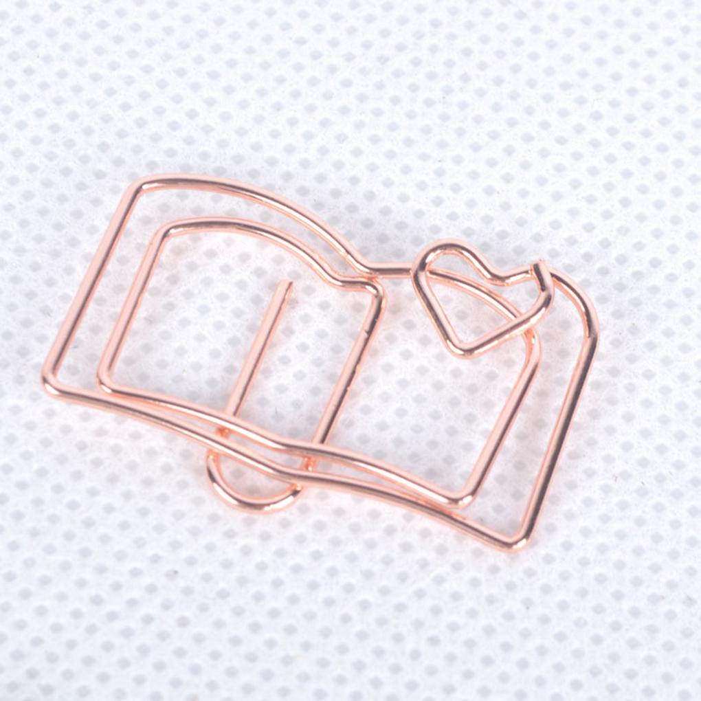 Open Book Shape Paper Clip Marking Document Photo Organizing Clip Metal Offic NE