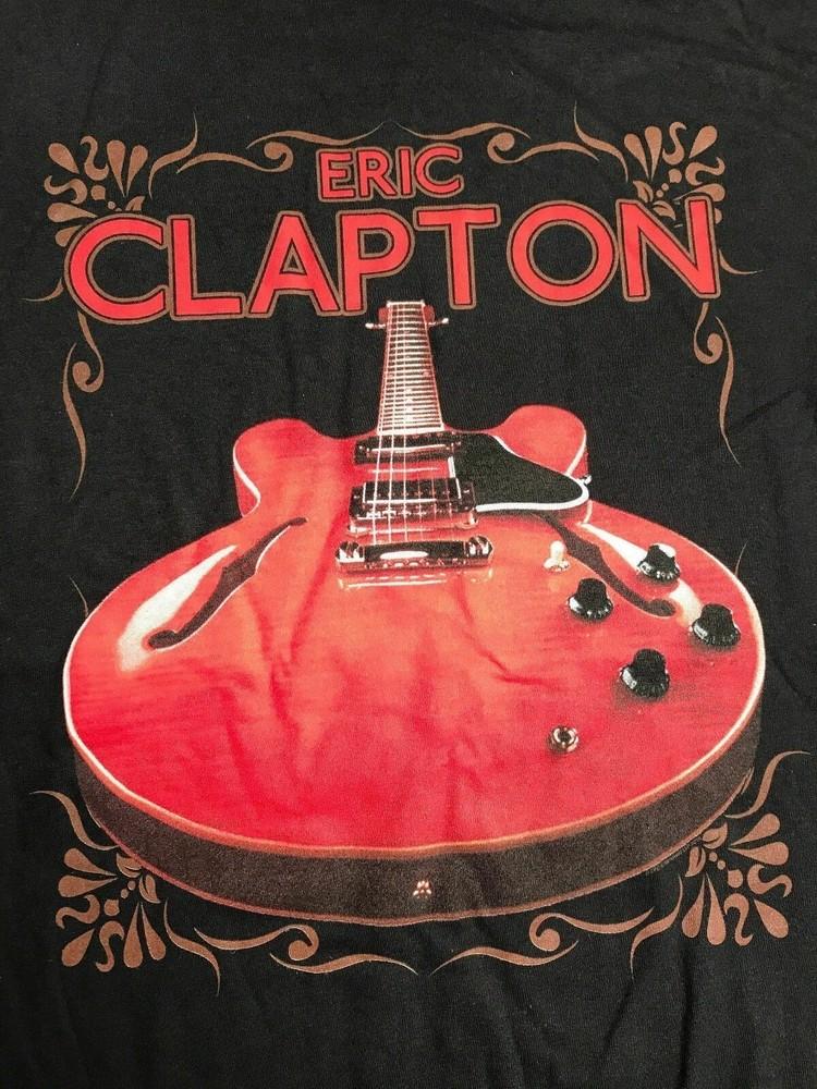 ЭРИК КЛЭПТОН Короткий рукав Черный Унисекс Перепечатка Все размеры S-234XL Футболка Унисекс Футболка L