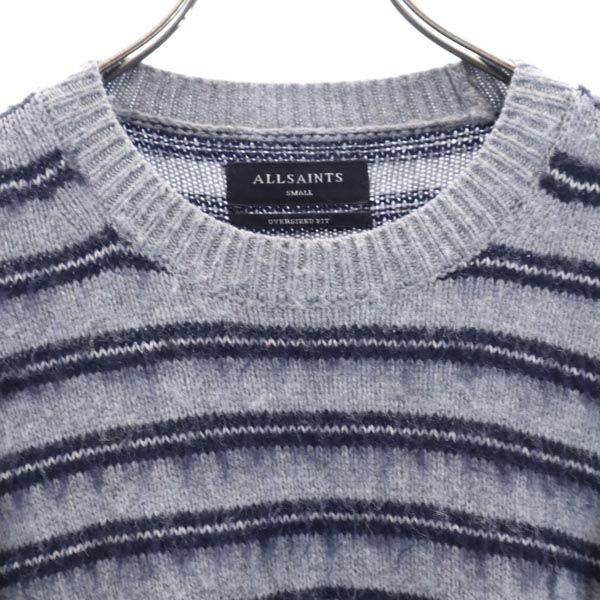 ALLSAINTS wool blend Long sleeve knit S Gray sweater Men's Used