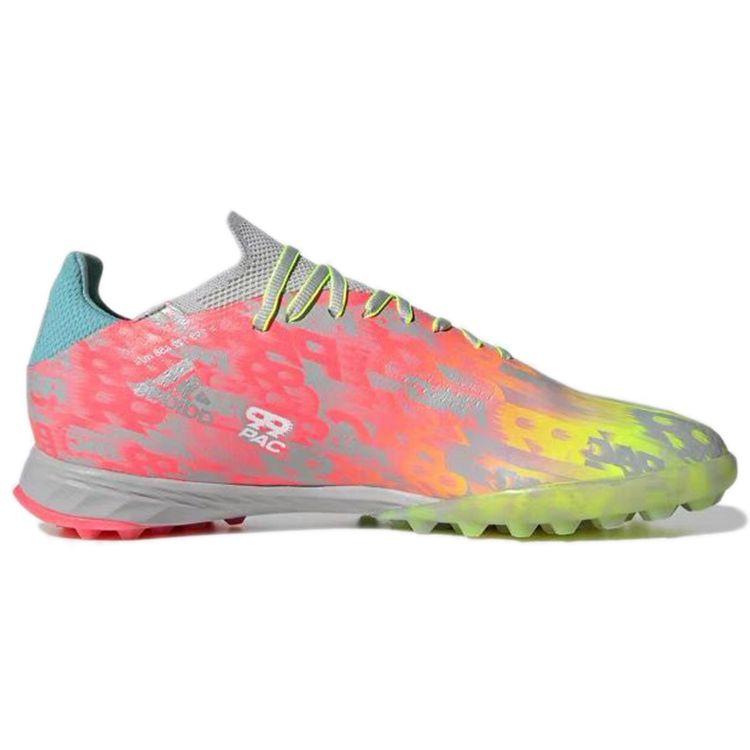 Adidas X Speedflow .1 Round Toe High-End Low-Top TF (Rubber Studs) Slip-Resistant Durable Fit Soccer Shoes Men Soccer Shoes Silver Pink Yellow GX3771