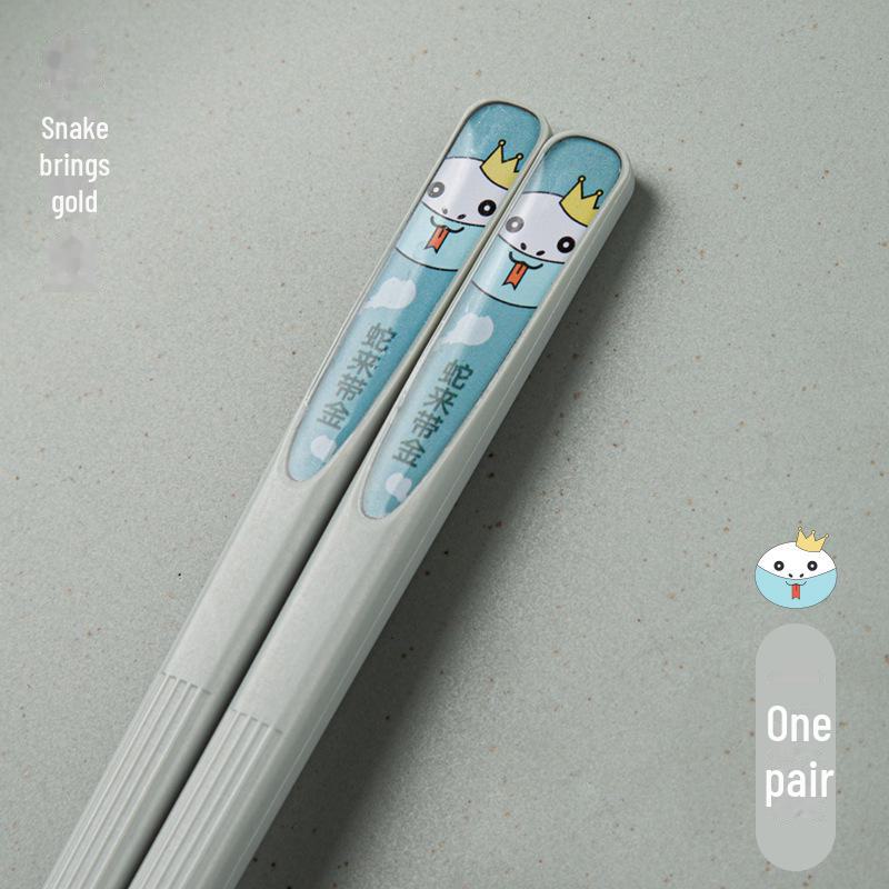 Ai Shangla Zodiac Animal Alloy spisepinner: Søt, sklisikker, høy temperaturbestandig, perfekt for par.