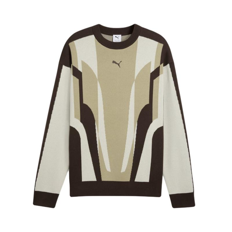 Puma T7 Вязаный свободный свитер с круглым вырезом Унисекс свитер 63688187 XS