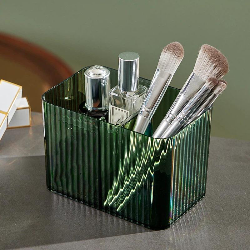 Acrylic Swabs Cosmetic Organizer Storage Box Desktop Dust-Proof Makeup Removal Cotton Lipstick Cosmetics Organization Holder