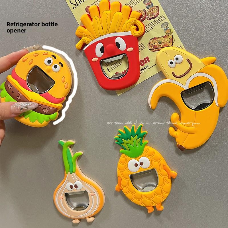 

Magnetic Beer Bottle Opener Creative Refrigerator Decoration with Printed Logo Perfect Gift for All Occasions Pineapple