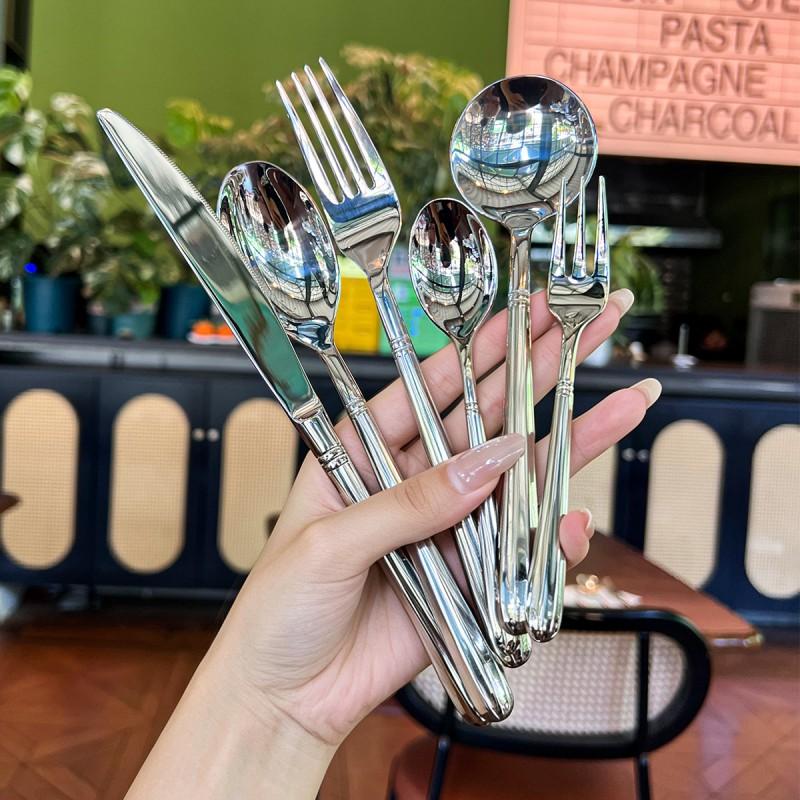 Prémiová sada francouzského příboru z nerezové oceli 304 Odolný steakový nůž, vidlička, lžíce Restaurace, hotel, domácí stolování