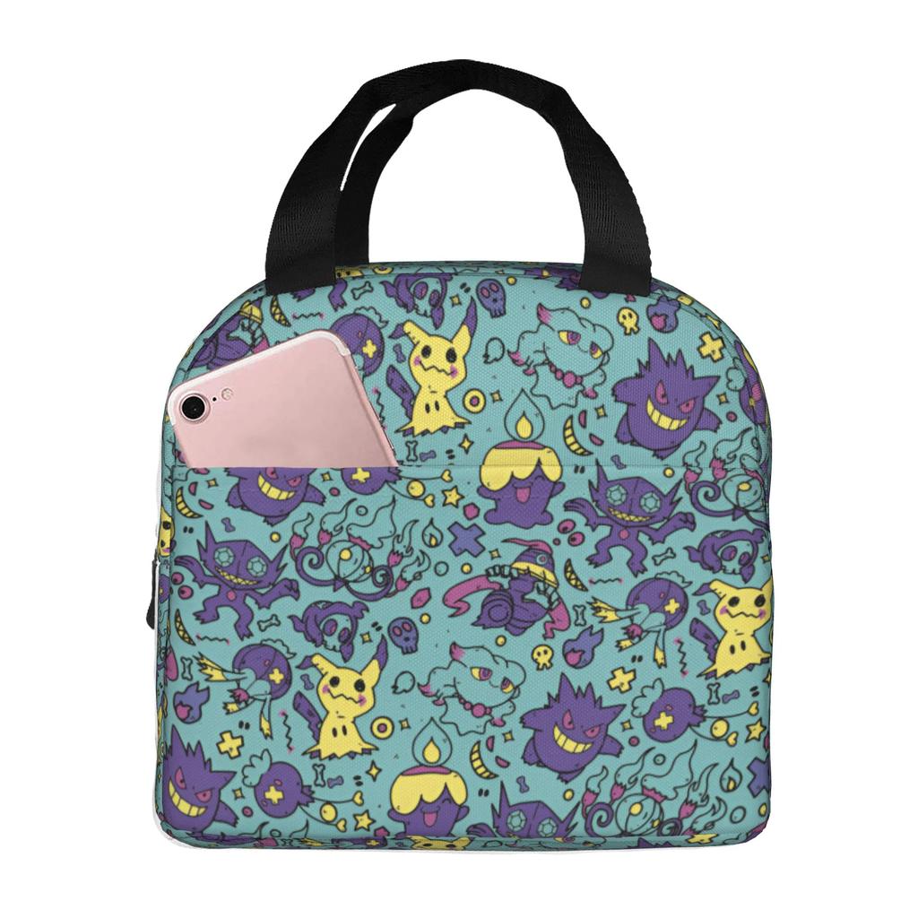Custom G-Gengars Insulated Lunch Bag for Camping Travel Cartoon Leakproof Cooler Thermal Lunch Box Unisex
