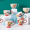 Hand Painted Ceramic Mug Large Capacity Water Cup Milk Mugs Cereal Breakfast Cups Coffee Cup Milk Tea Cups Coffee Mugs Tea Mugs
