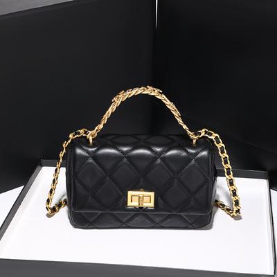 French Small Fragrance Style Light Luxury Women's Bag Fashion Trend Shoulder Bag Diamond Chain Underarm Bag Fashionable High End Portable