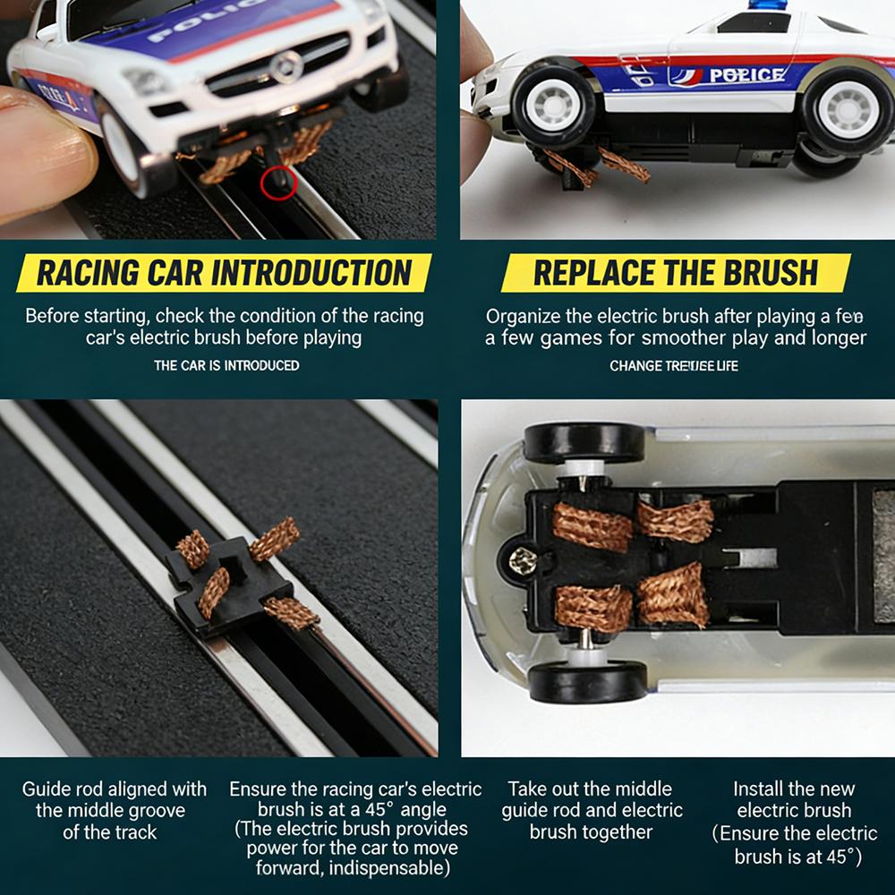 AGM Sonic Storm Slot Car Track Set – 2-Player Electric Race Track for Kids & Family Fun