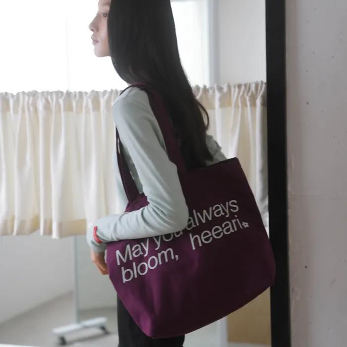 Wildflower Print Canvas Bag_Purple