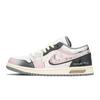 Jordan Air Jordan 1 Low Top Vintage Basketball Shoes GS Silver Powder Gray 553560-053(TeamA-S-BOX)