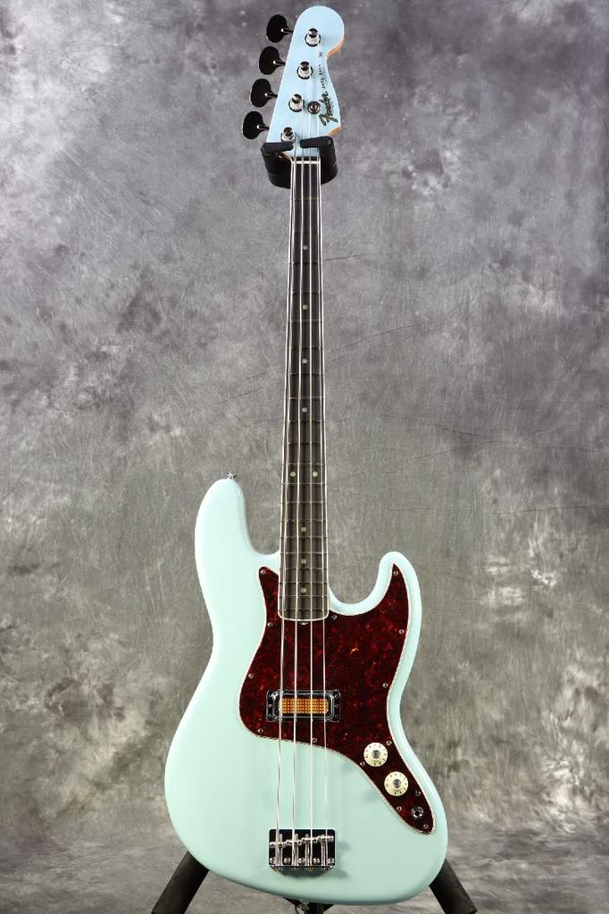 Fender Gold Foil Jazz with Ebony Fingerboard and Sonic Blue Soft Case Mexico-made Bass®