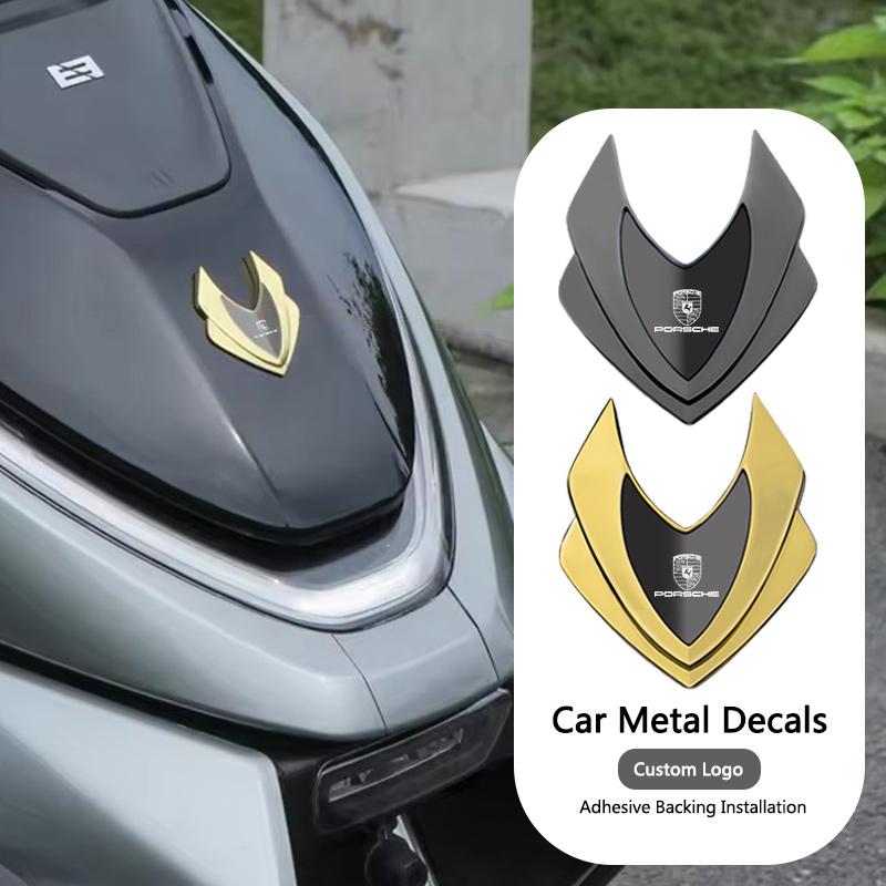 3D Metal Car Styling Sticker Emblem Badge Decals Automobiles For Porsche Cayenne Panamera Macan Boxster Cayman 718 911 Stickers xhrg00