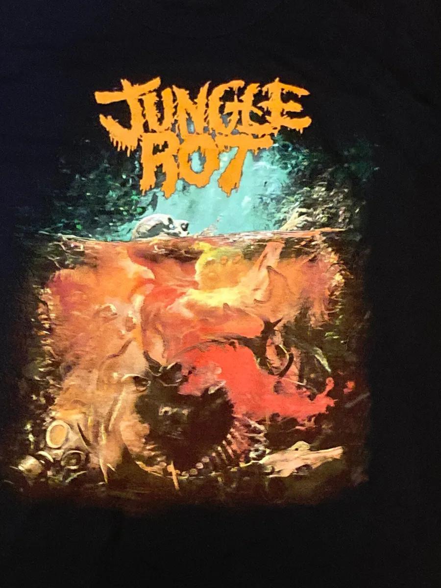 A Burning Cinder Jungle Rot Band Black T-shirt Tops Tee Cotton S-4XL 2XL