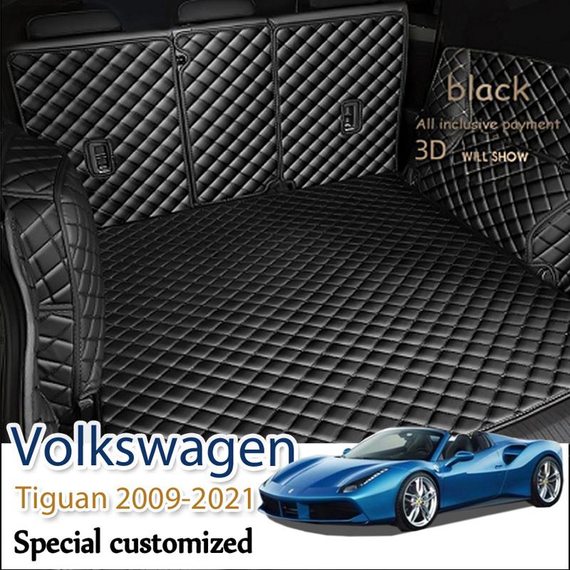 Leather Car Trunk Mats For Volkswagen Tiguan 2009- Rear Trunk Floor Mat Tray Carpet Mud