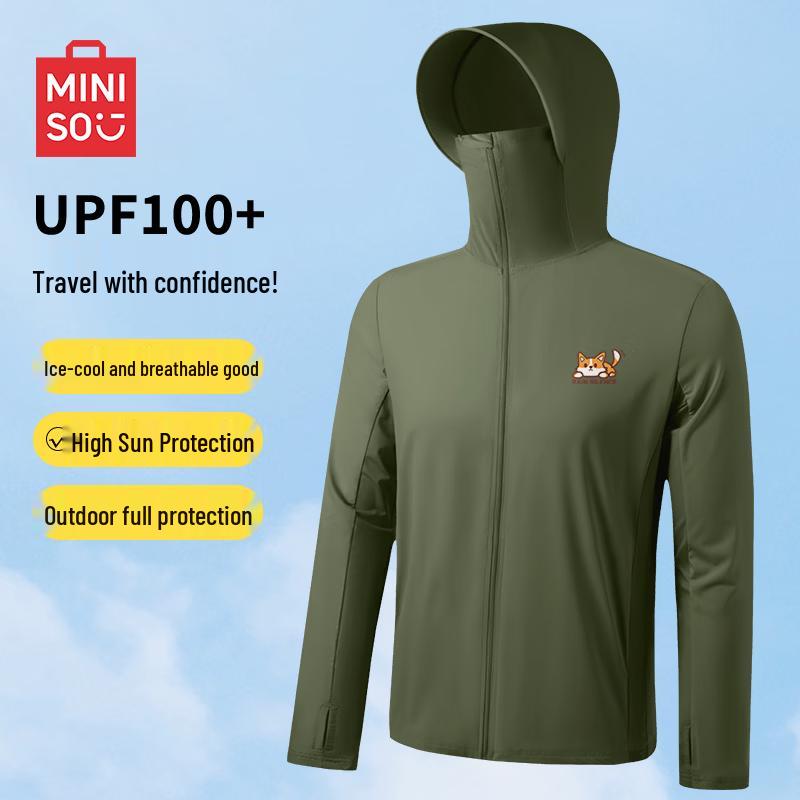 MINISO Men s Ice Silk Cooling UPF100+ Sun Protection Hoodie L