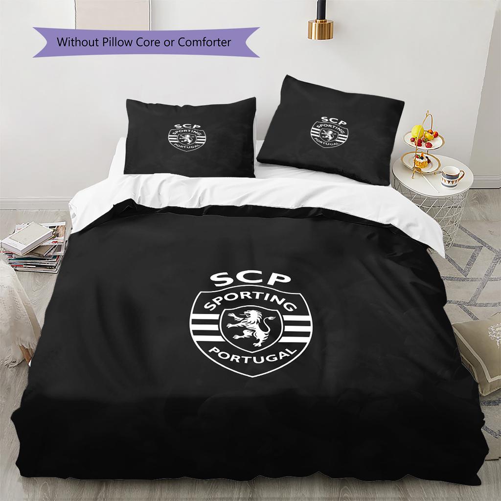 Sporting CP Pattern Bedding Quilt Set Home Decoration Gift (1 * duvet cover + 2 * pillowcase without core)