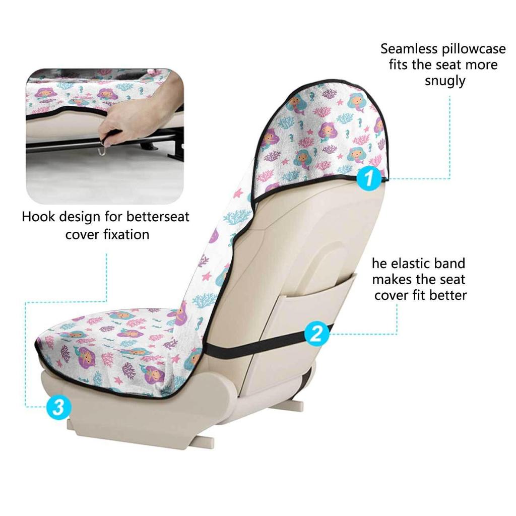 Universal Car Seat Towel Cover - All-Season Protector for Gym & Workout, Fits Front Seats