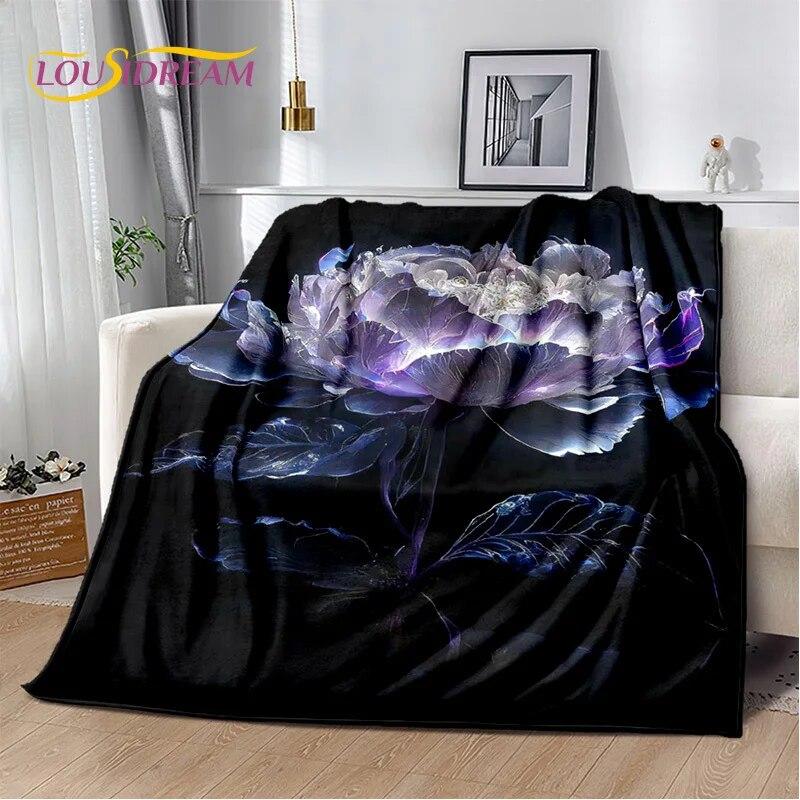 Dream Love Rose Severské květy Sedmikráska Deka, Měkká přehozová deka pro domov Ložnice Postel Pohovka Piknik Cestování Kancelář Krycí deka Dítě