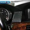 For BMW 5 Series E60 2005-2010 Carbon Fiber Trument Panel Dashboard Decor Cover Stickers Trim Tuning Car Interior Accessories