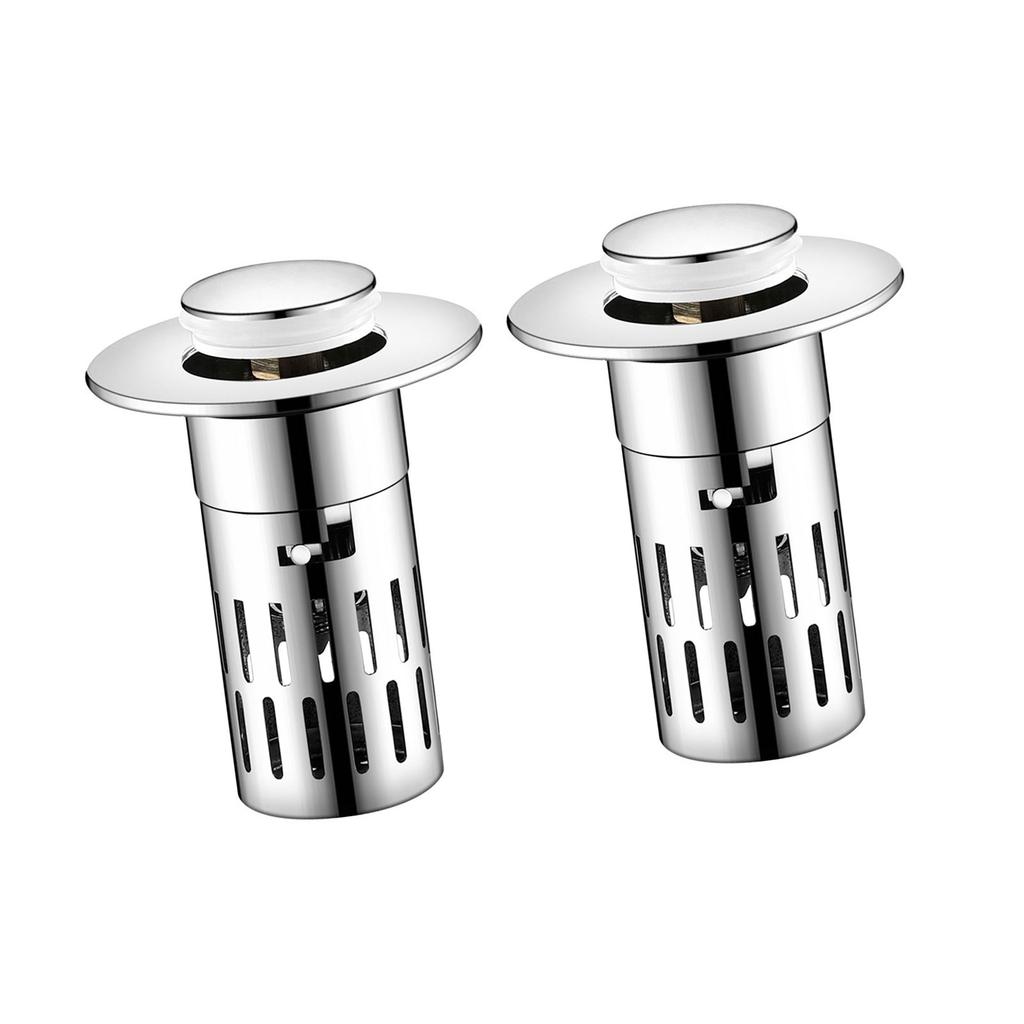 Koupelnová zátka umyvadla Pop-up sítko odtoku s vyjímatelným ocelovým košíkem Lapač vlasů Jednoduchá instalace pro domácnost