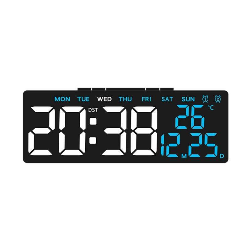 Modern LED Desk Clock With USB Charging Port And Multiple Alarm Setting Adjustable Brightness Digital Alarm Clock