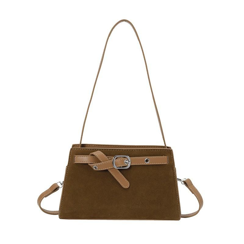 

High-end Armpit Commuter Small Square Bag All-matching Niche Matte Out-of-street Single-shoulder Cross-body коричневый