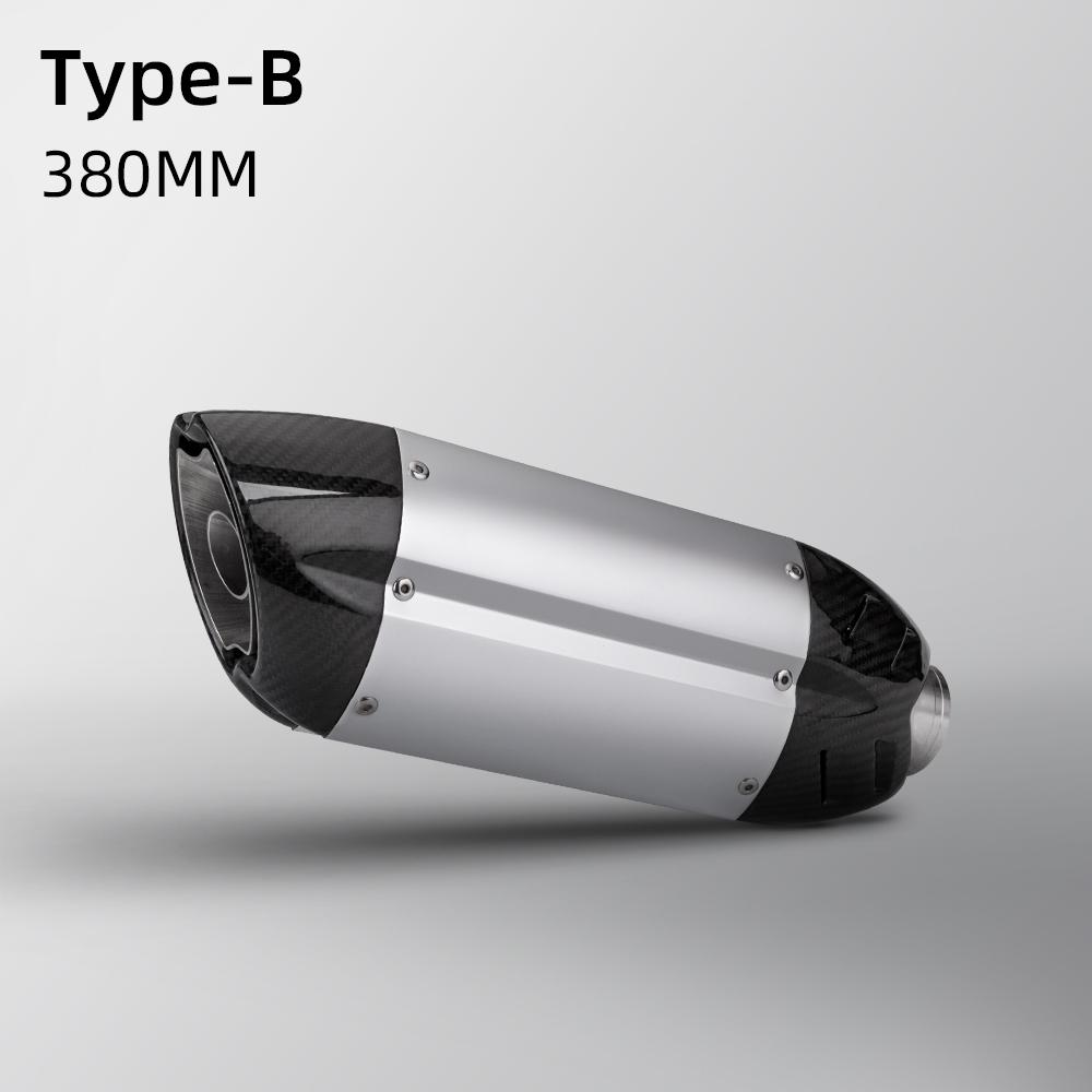 Carbon fiber Universal Motorcycle Exhaust Pipe muffler GP-project for Gsxs1000 Versys 1000 Escape Z400 R3 GSX1300R R1 380MM
