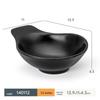Black Melamine Dipping & Snack Dish with 2-3 Compartments