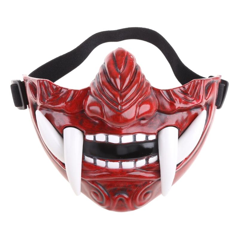 

Half Face Protective Masks Prajna Demon Mask for Paintball CS Game Cosplay красный