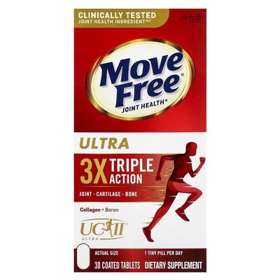 Move Free, Zdraví kloubů, Ultra, Trojitý účinek, Potažené tablety, 30 tablet