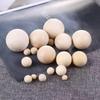 Solid Handmade Wooden Beads - Round, No Holes, Natural DIY Toys