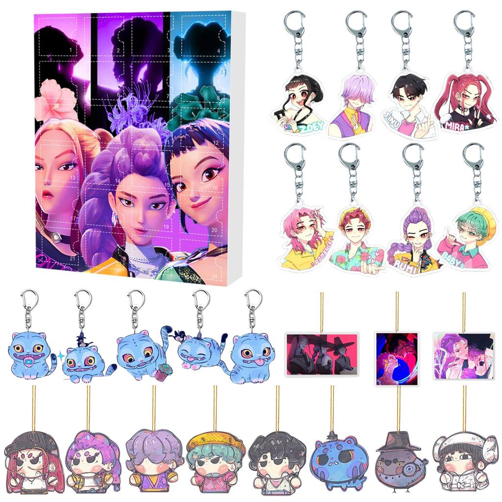KPOP Witch Hunt Christmas Calendar Blind Box Backpack Acrylic Pendant Keychain Pendant
