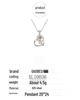 S925 Sterling Silver Heart Rose Pendant Necklace - Love You Forever Valentine's Day Gift