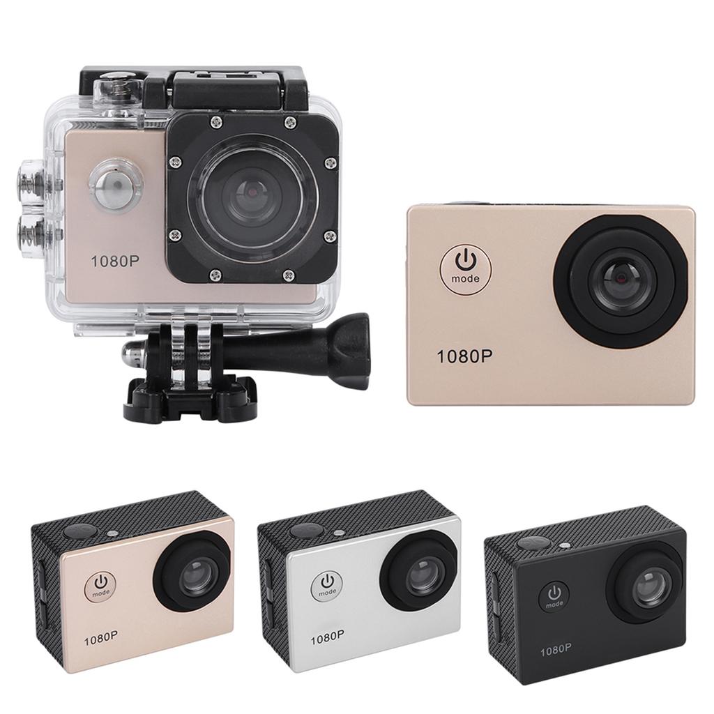 1080P HD 2inch LCD Screen Sports 30m Waterproof Action Camera Set with Battery LCD Screen Camera Action Camera Waterproof Camera
