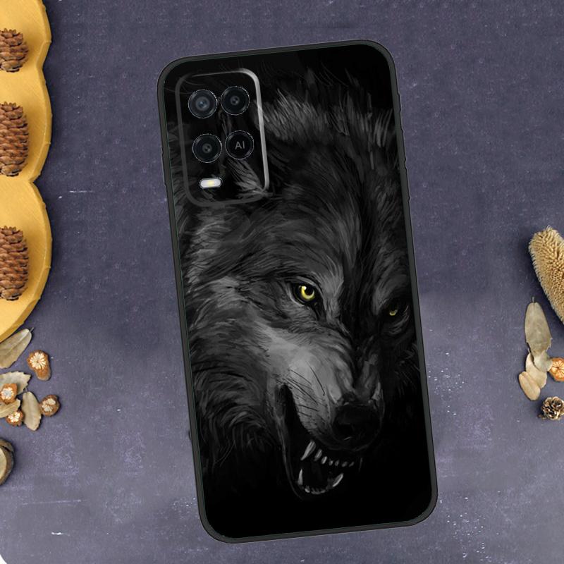 Angry Wolf Phone Case For Oppo A96 A16 A76 A78 A58 A18 A38 A98 A17 A77 A80 A40 A60 A74 A94 A54 A15 A57S